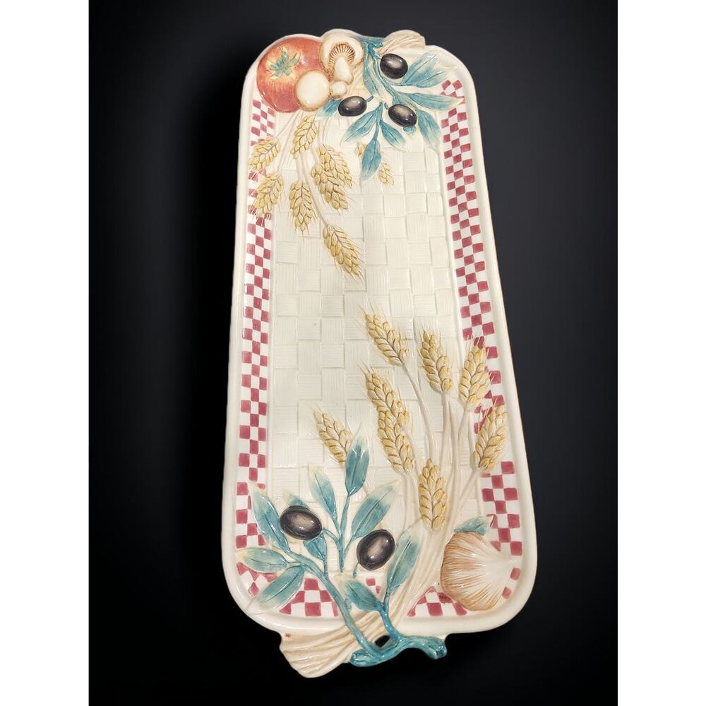 Fitz and Floyd Essentials Papa Paisano Collection French Bread Platter Vintage - Picture 2 of 7